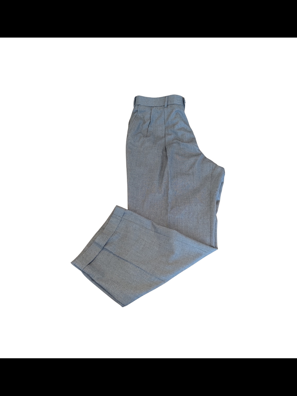 EUC Statements Mens 42x30 gray pleated cuffed dress pants